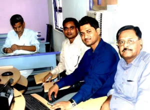 Mr. Akash SIngh alongwith Mr. M.S Mishra examining a forged document at Delhi University