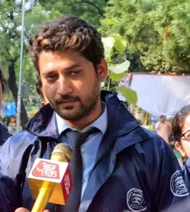 Mr. Akash Singh during an interaction with media